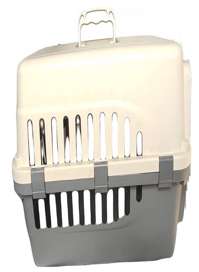 KittuPet Heavy Duty Pet Travel Cage - Plastic Flight Cage for Pets (Grey - White) (20 inch Flight cage) - Image 5